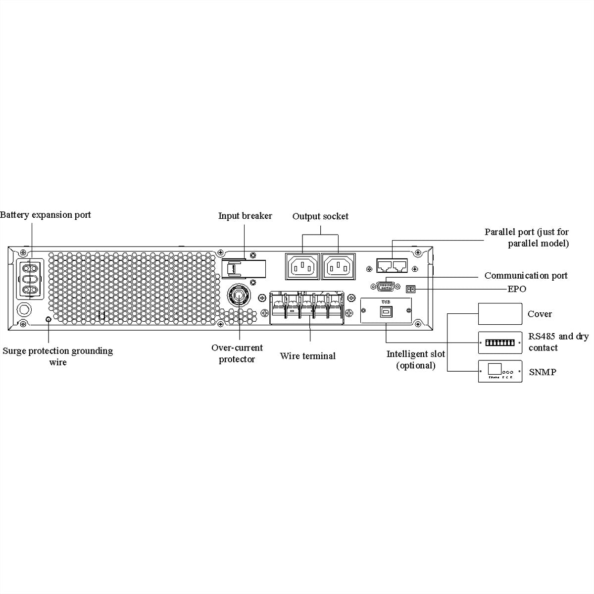 AEC Software AEC IST3J USV 6 kVA/6000 W Online – 2U Rack/Tower – C13×2, festverdrahtet – 48 min Volllast – schwarz