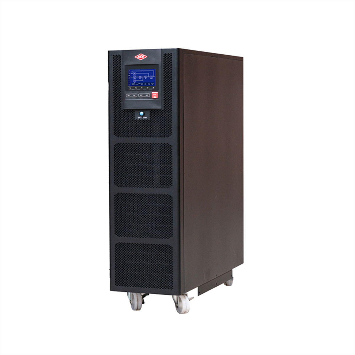 AEC Software AEC IST7 – USV Online (Doppelwandler), 10 kVA/10'000 W, Tower, Blei-Säure, Touchscreen, Rollen