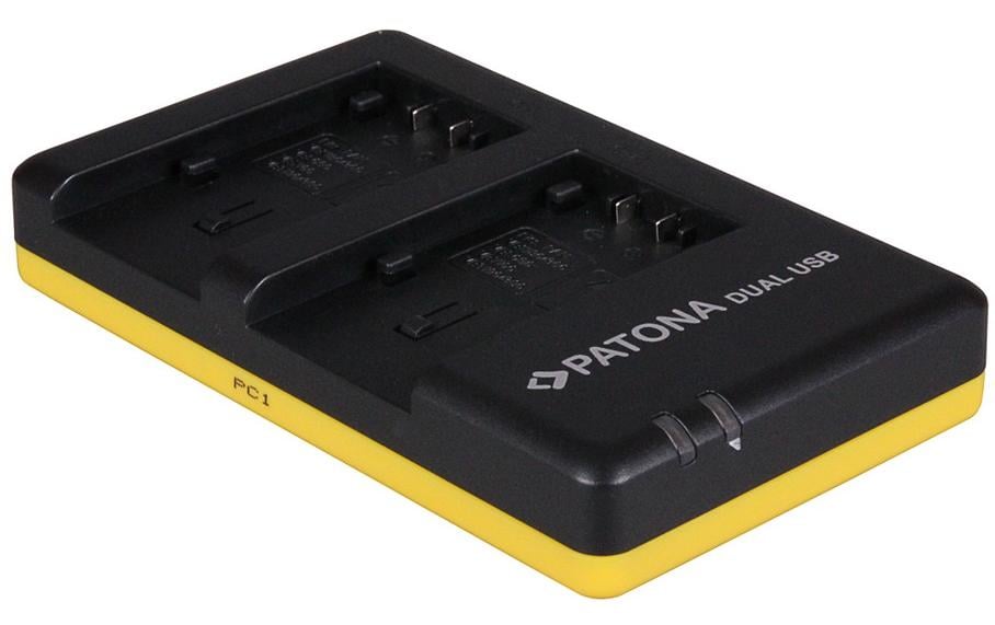 PATONA VBT190 / VBT-380 Ladegerät – 3,07 W, 2× USB – für Panasonic HC V110, V120, V160 und andere