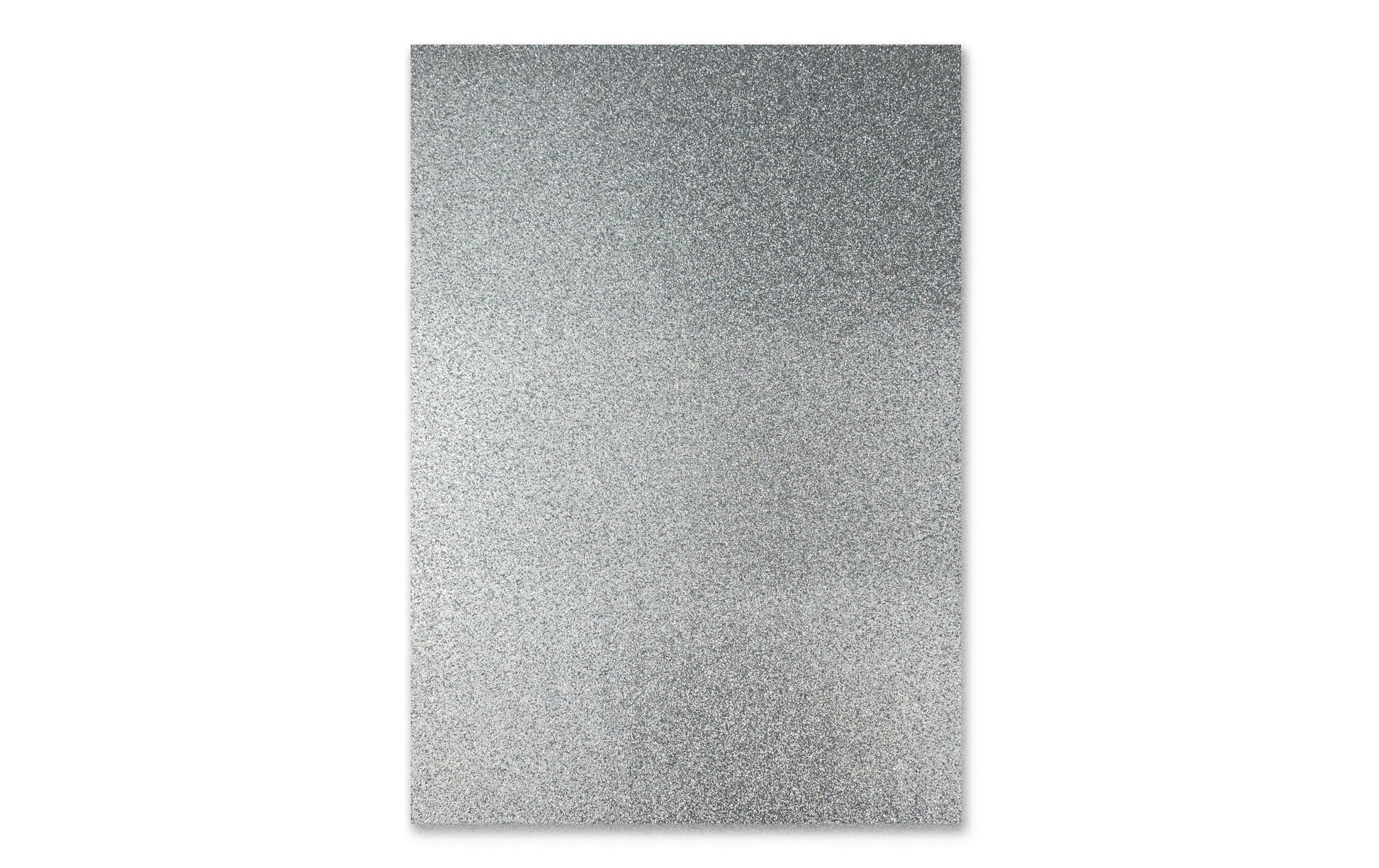 URSUS Fotokarton Glitterkarton – A4, silber, 330 g/m² – 10 Blatt, Kunstpapier