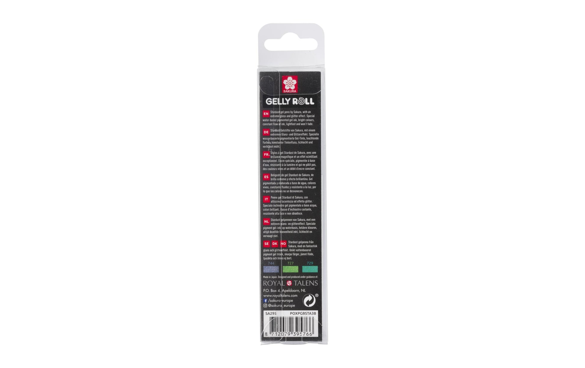 Sakura Gelly Roll Stardust Gelschreiber, Kappe – grün/limette/silber, Spitze 0,5 mm, glitzernd, 3er-Set