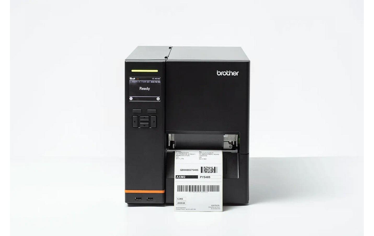 Brother TJ4520TNZ1 – Etikettendrucker, Thermotransfer, bis 101,6 mm, industriell, 300 dpi