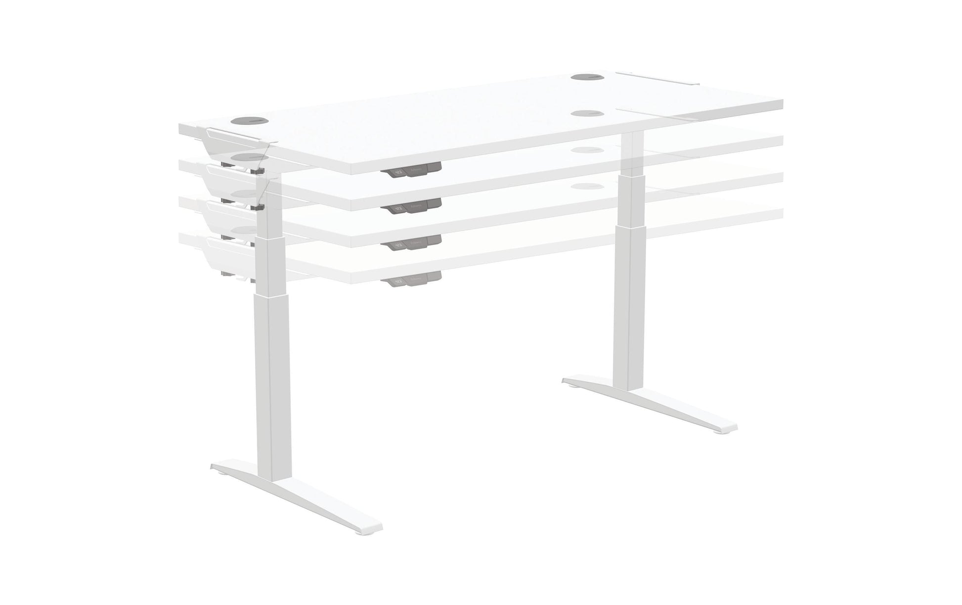 Fellowes Tischplatte – 160 × 80 × 2,5 cm – weiss – für Levado, Cambio