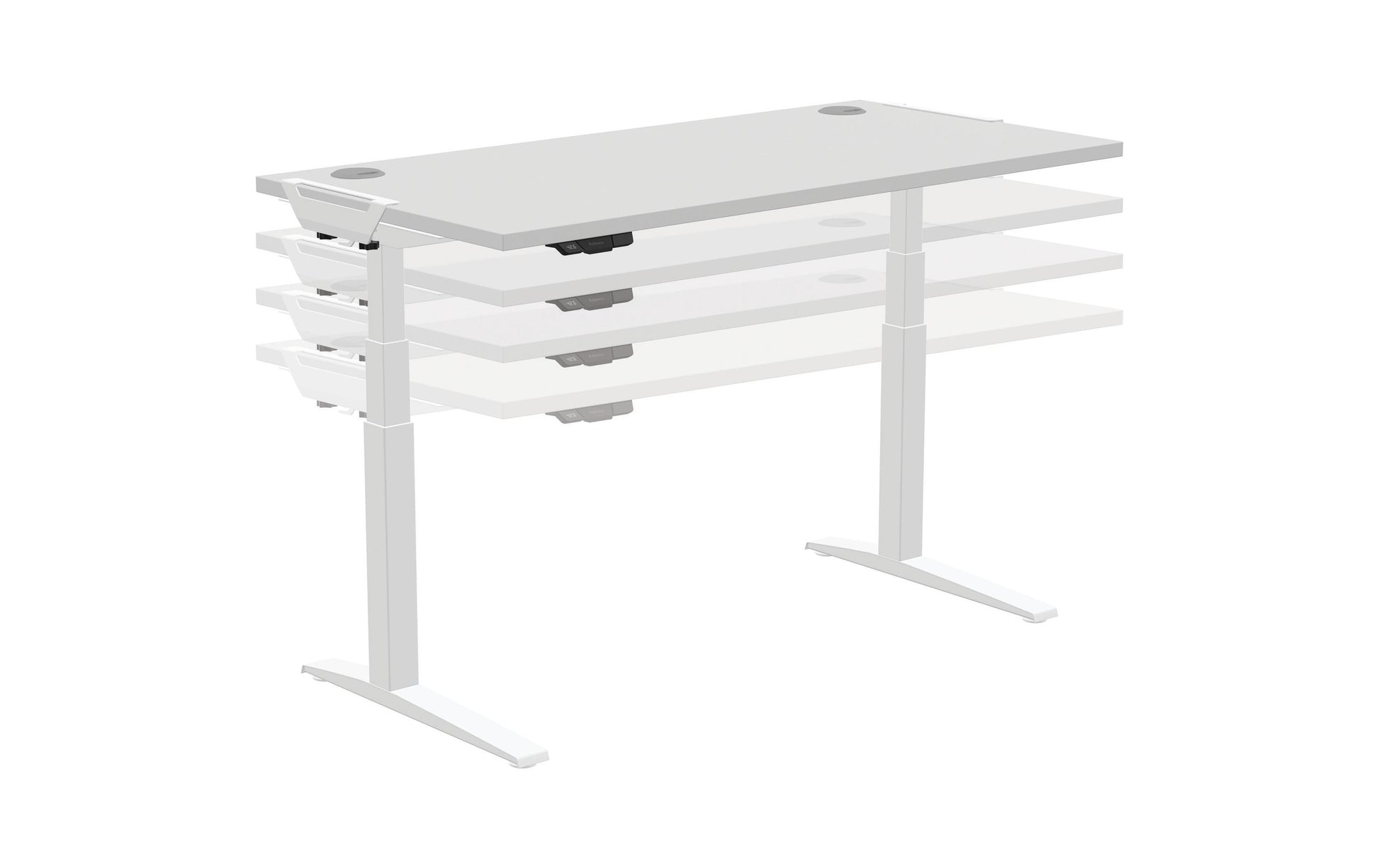 Fellowes Tischplatte – 180 × 80 × 2,5 cm – grau – für Levado, Cambio
