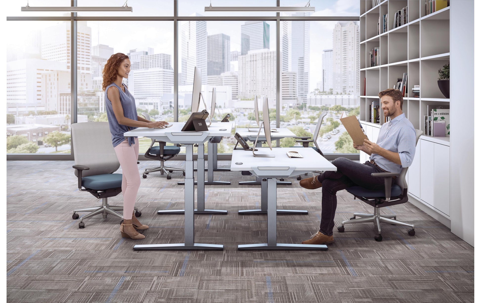 Fellowes Tischplatte – 160 × 80 × 2,5 cm – weiss – für Levado, Cambio