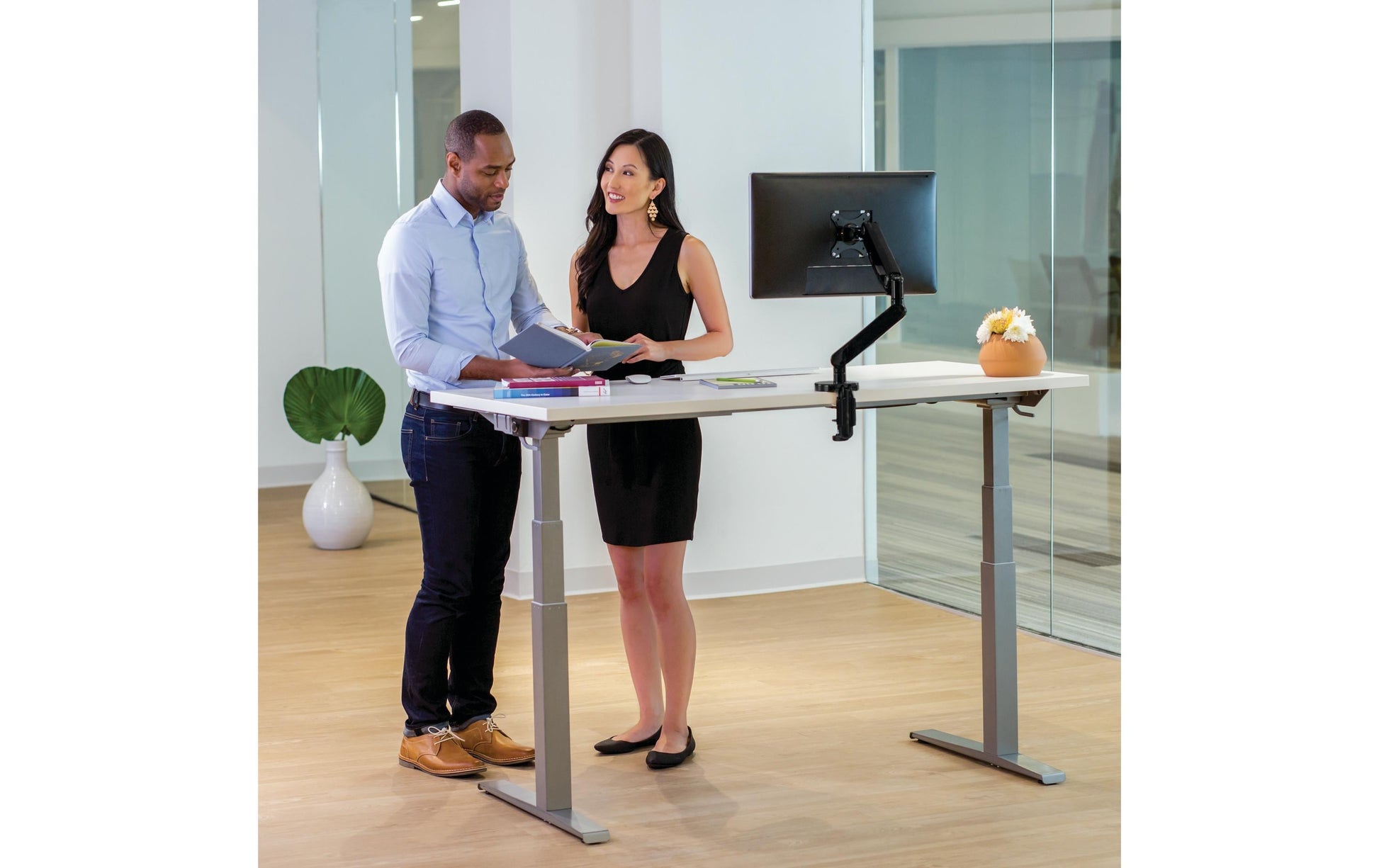 Fellowes Tischplatte – 180 × 80 × 2,5 cm – Walnuss – für Levado, Cambio