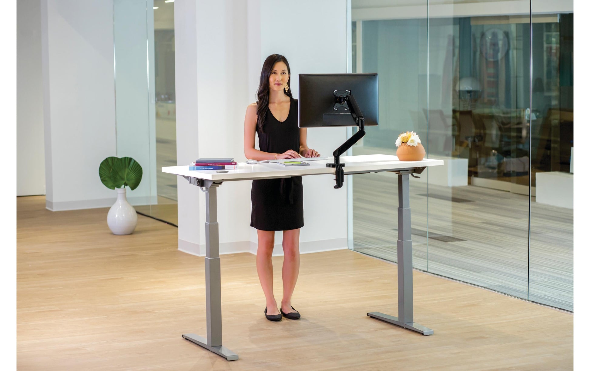 Fellowes Tischplatte – 140 × 80 × 2,5 cm – Walnuss – für Levado, Cambio