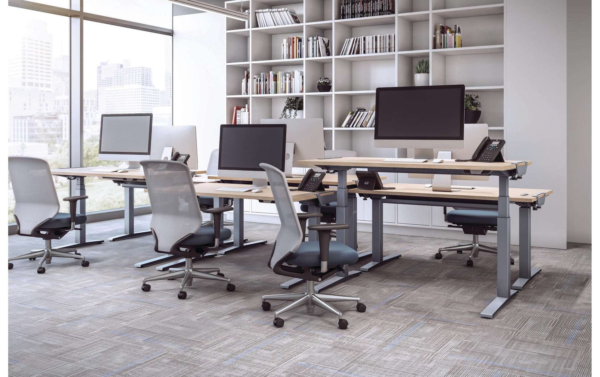 Fellowes Tischplatte – 140 × 80 × 2,5 cm – Eiche – für Levado, Cambio