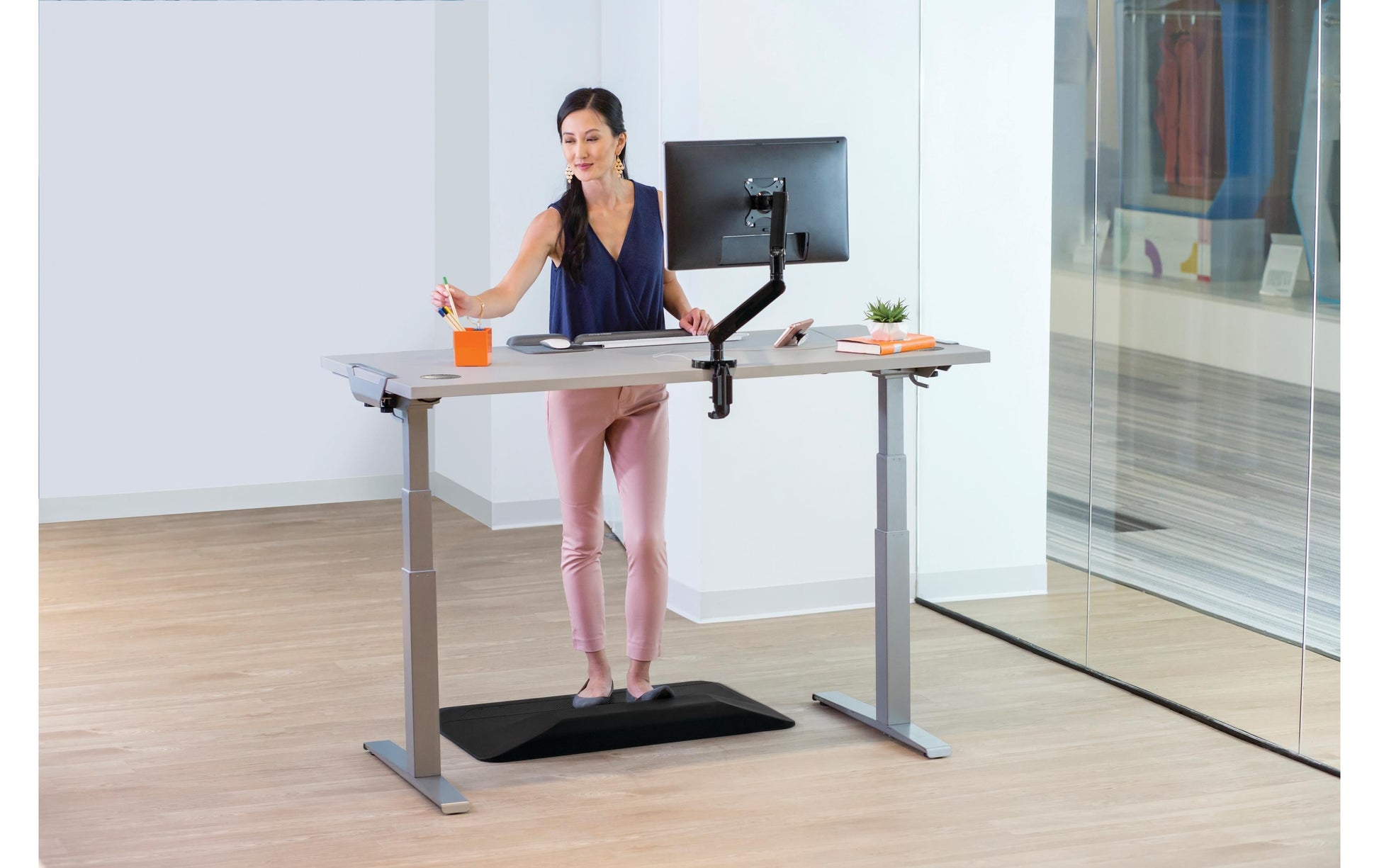 Fellowes Tischplatte – 160 × 80 × 2,5 cm – Eiche – für Levado, Cambio
