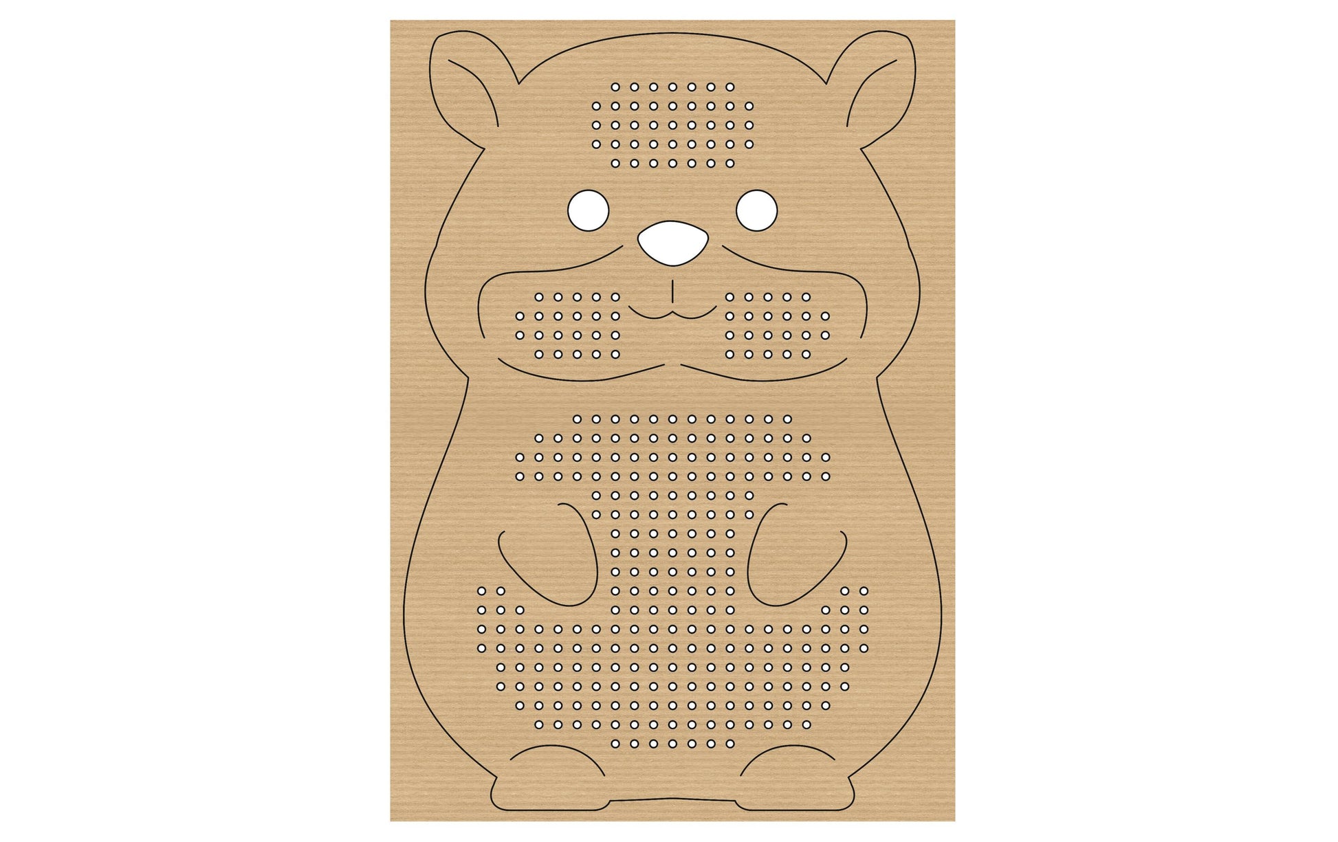 URSUS Stickset Kreuzstich – Tiere – 14,5 × 20 cm – 12 Motive – Karton, Braun