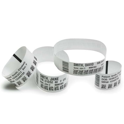 Zebra Armbandetiketten Z-Band Ultrasoft, 25 mm × 152 mm, weiss, 6 Rollen