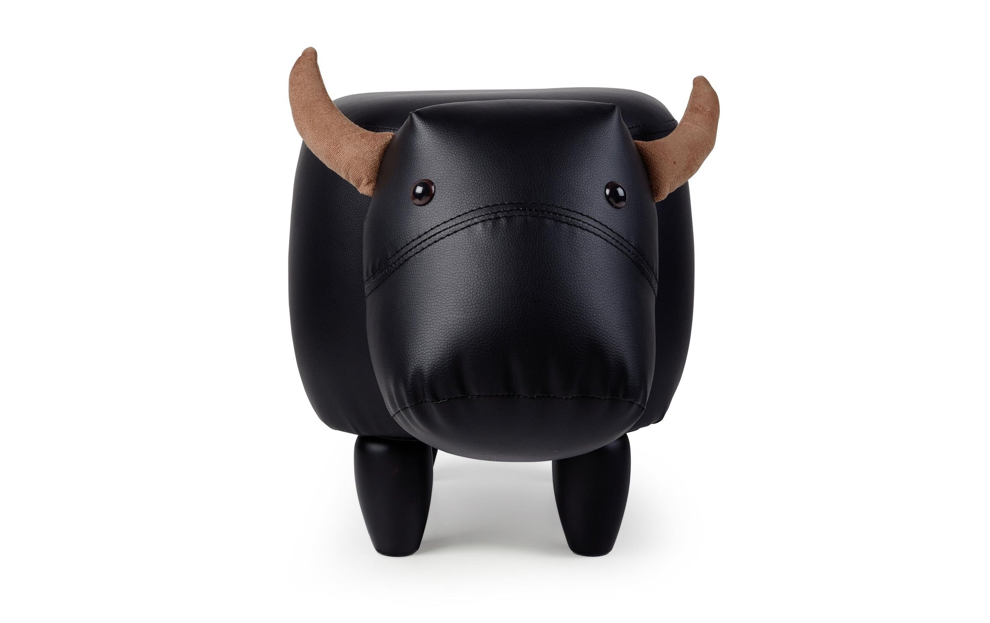 Zoosy Hocker – B 66 × T 34 × H 37 cm – Textil, Holz, Schwarz – für Kinder