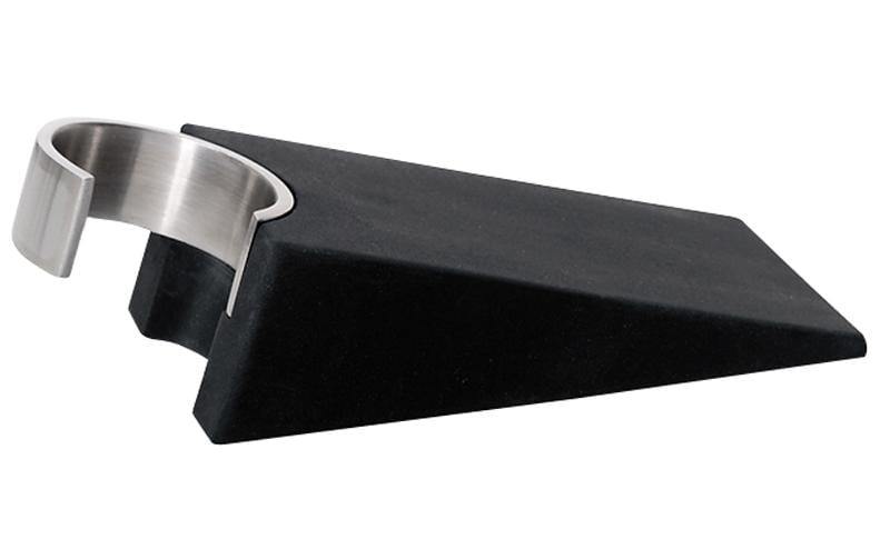 Blomus WEDO Türstopper – Gummi/Edelstahl – Schwarz – 50 × 30 × 120 mm