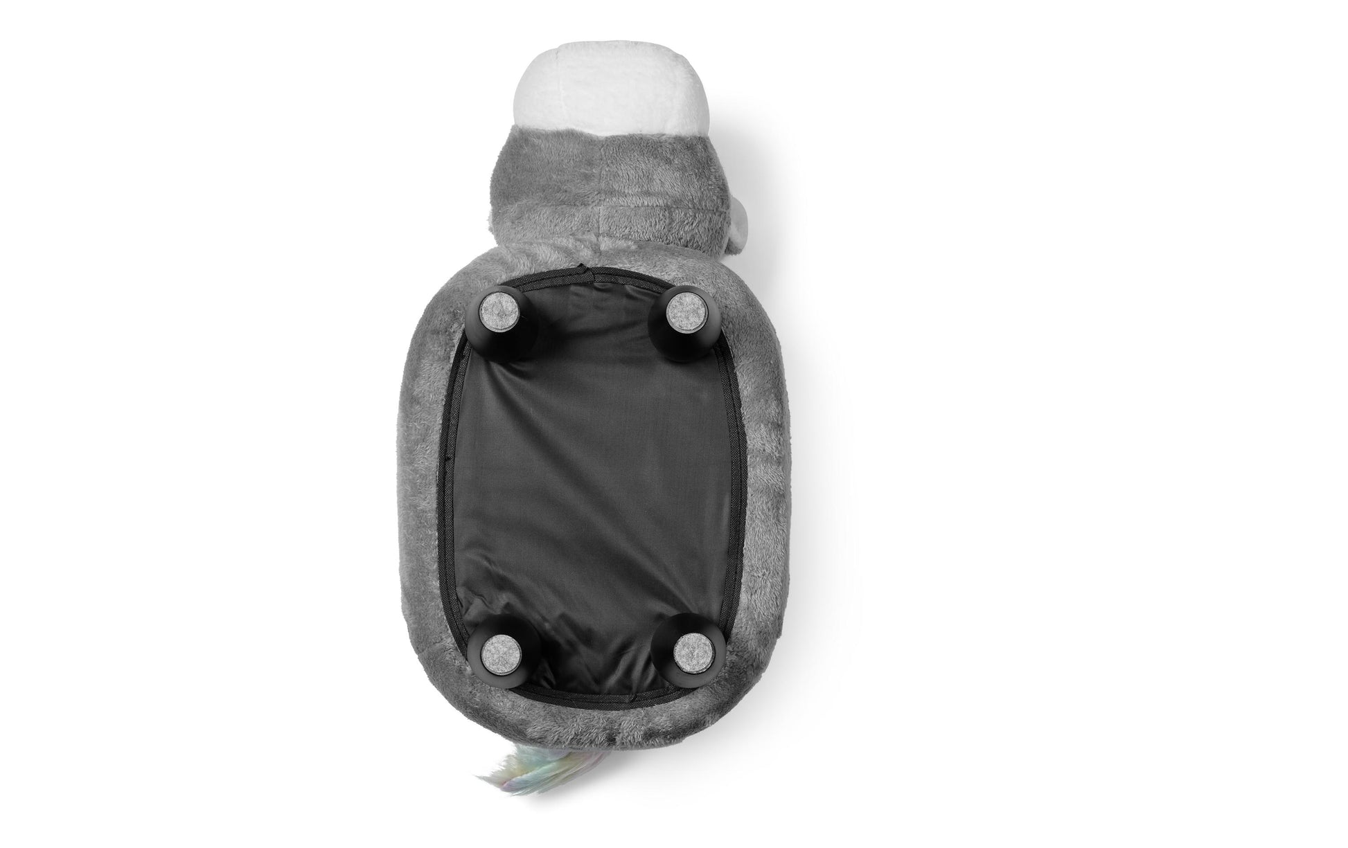 Zoosy Einhorn Hocker – B 71 × T 35 × H 36 cm – Schaumstoff, Textil, Gummi, Holz, Grau – für Kinder