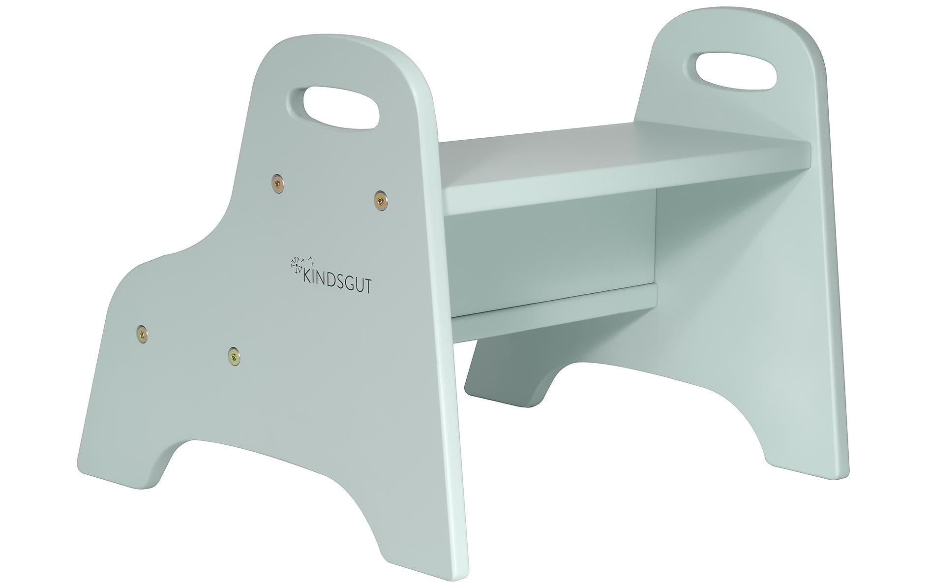 Kindsgut ST00042017N Trittschemel – Holz – Aqua, zweistufig, bis 50 kg