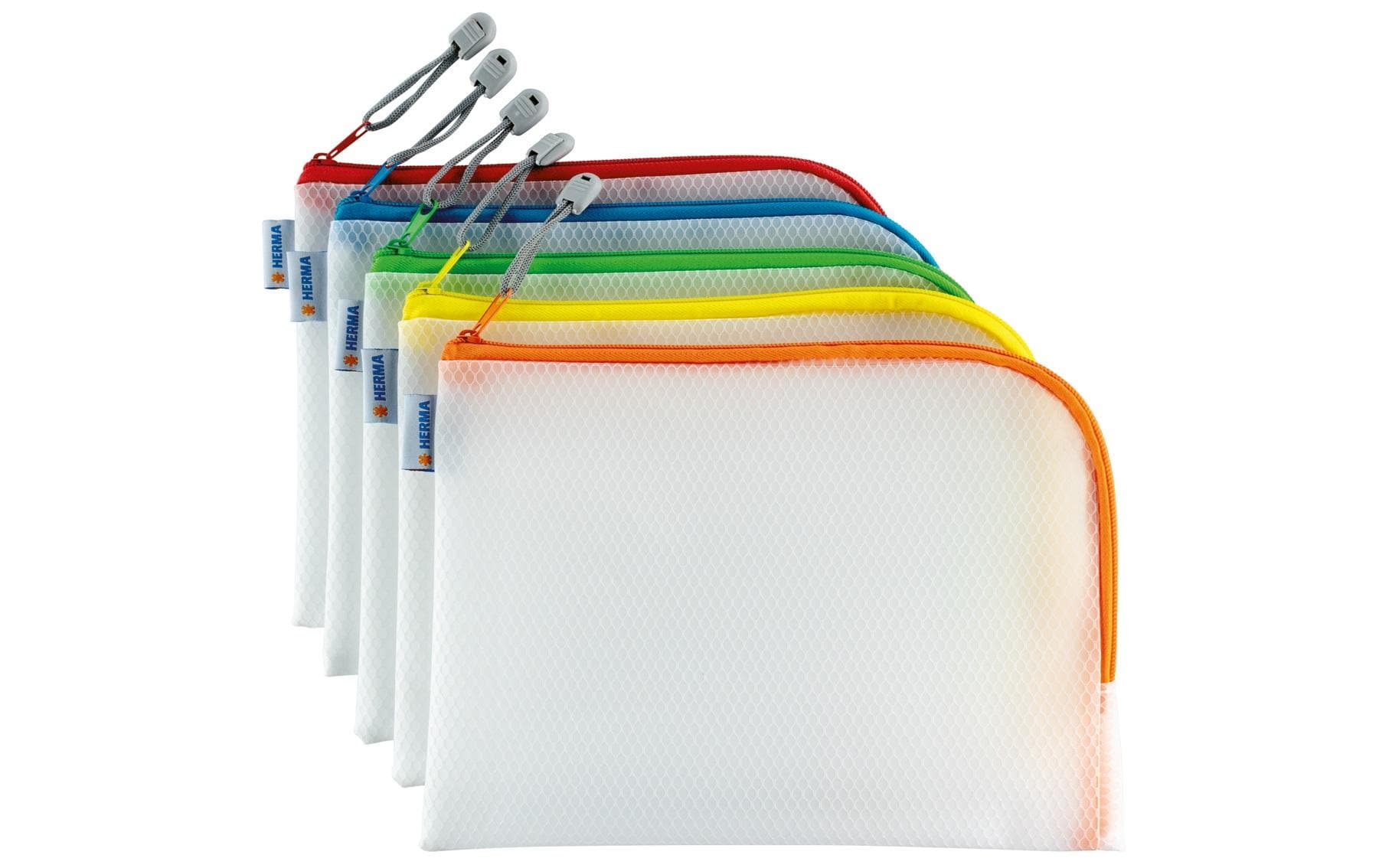 HERMA Reissverschlusstasche Etui – Grün – Kunststoff – 26,0 × 20,0 × 0,7 cm