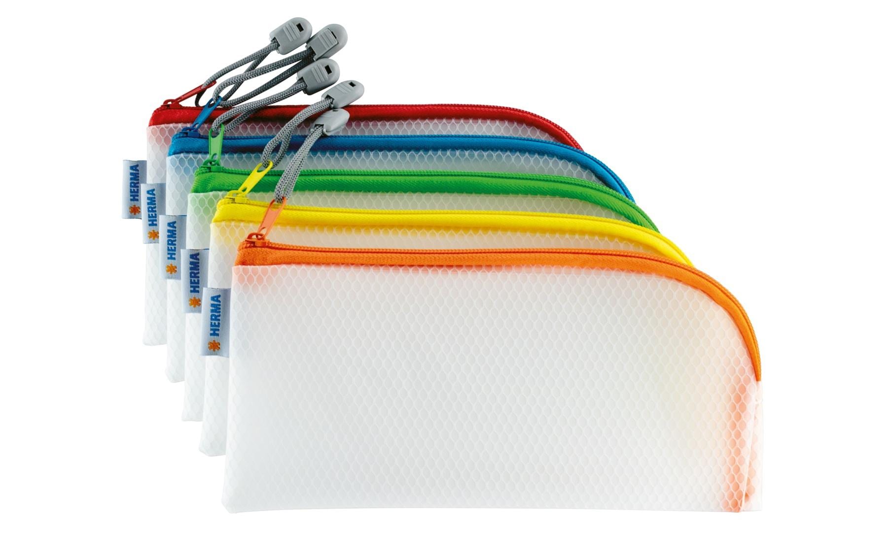 HERMA Reissverschlusstasche – 110 × 230 mm, Kunststoff, Grün – 1 Stück