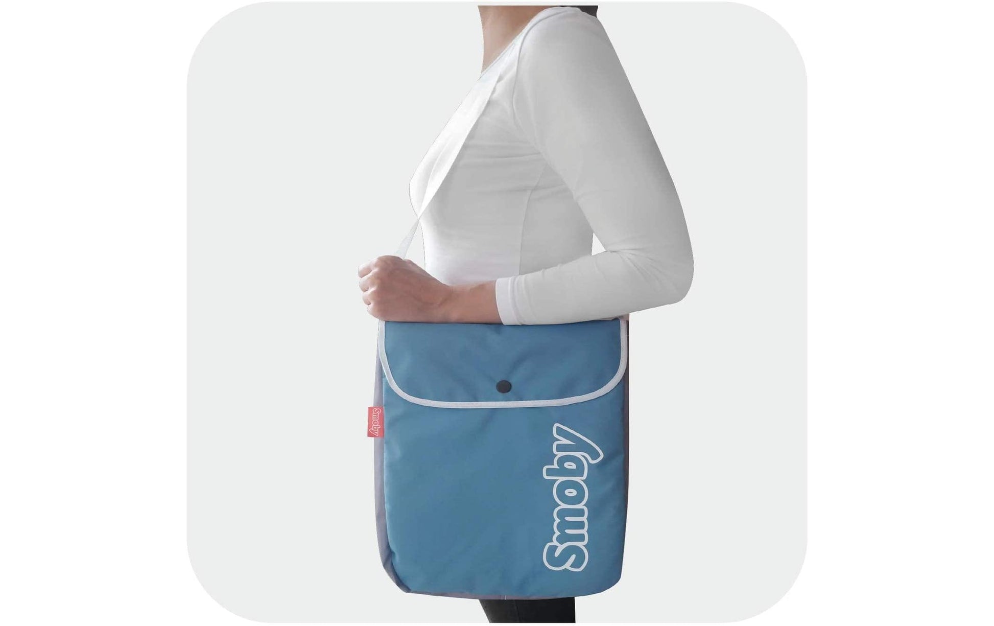 Smoby Balade Plus Dreirad – Push & Pedal, Freilauf, Schiebestange – 68 × 101 × 52 cm – ab 1 Jahr – grau/hellblau