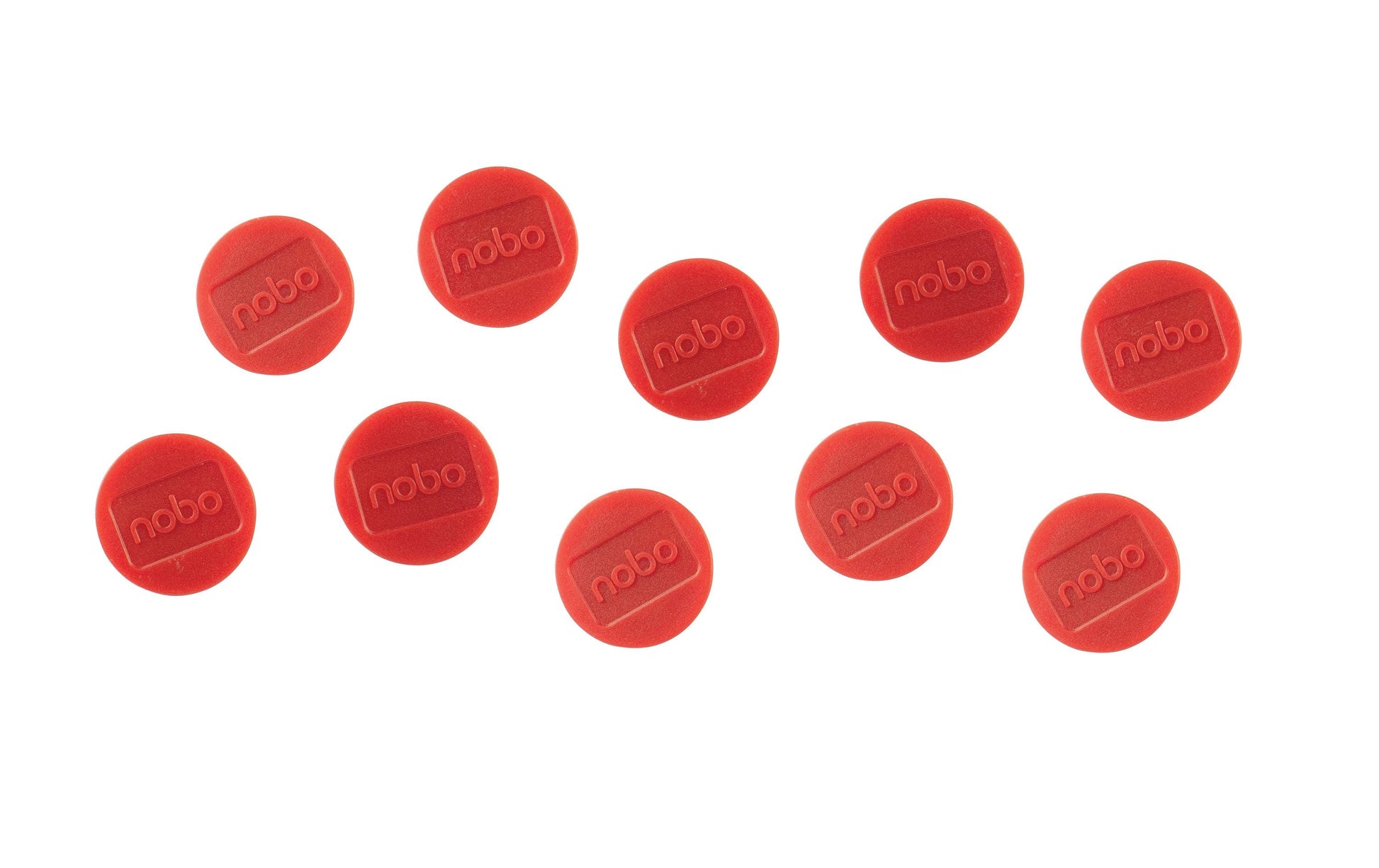Nobo Tafelmagnete – Ø 38 mm, 10 Stk., rot