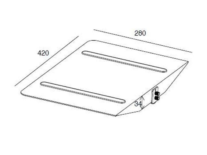 Multibrackets M Serie – Zubehör: Tablar – für M Serie, silber