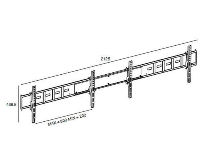 Multibrackets Zubehör: Expansion Dual – für M Serie, silber