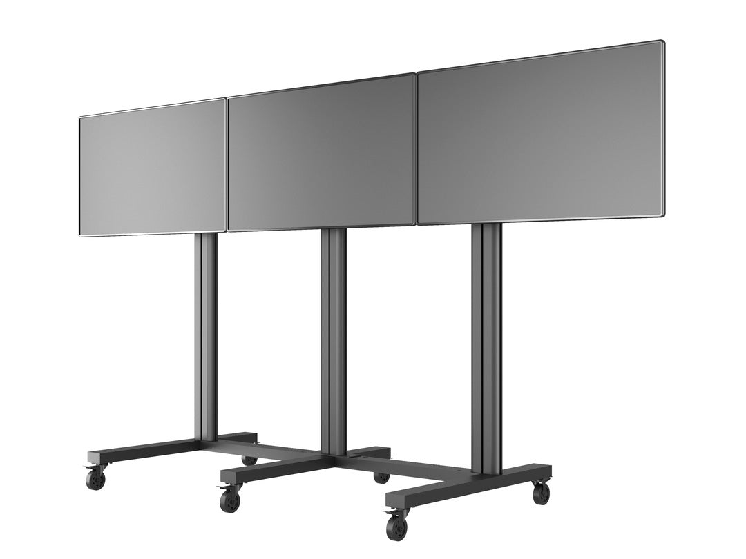 Multibrackets Videowand-Stand, für 3 Displays, höhenverstellbar, VESA 800×400, bis 120 kg, für 70"