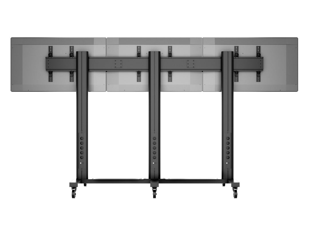 Multibrackets Videowand-Stand, für 3 Displays, höhenverstellbar, VESA 800×400, bis 120 kg, für 70"