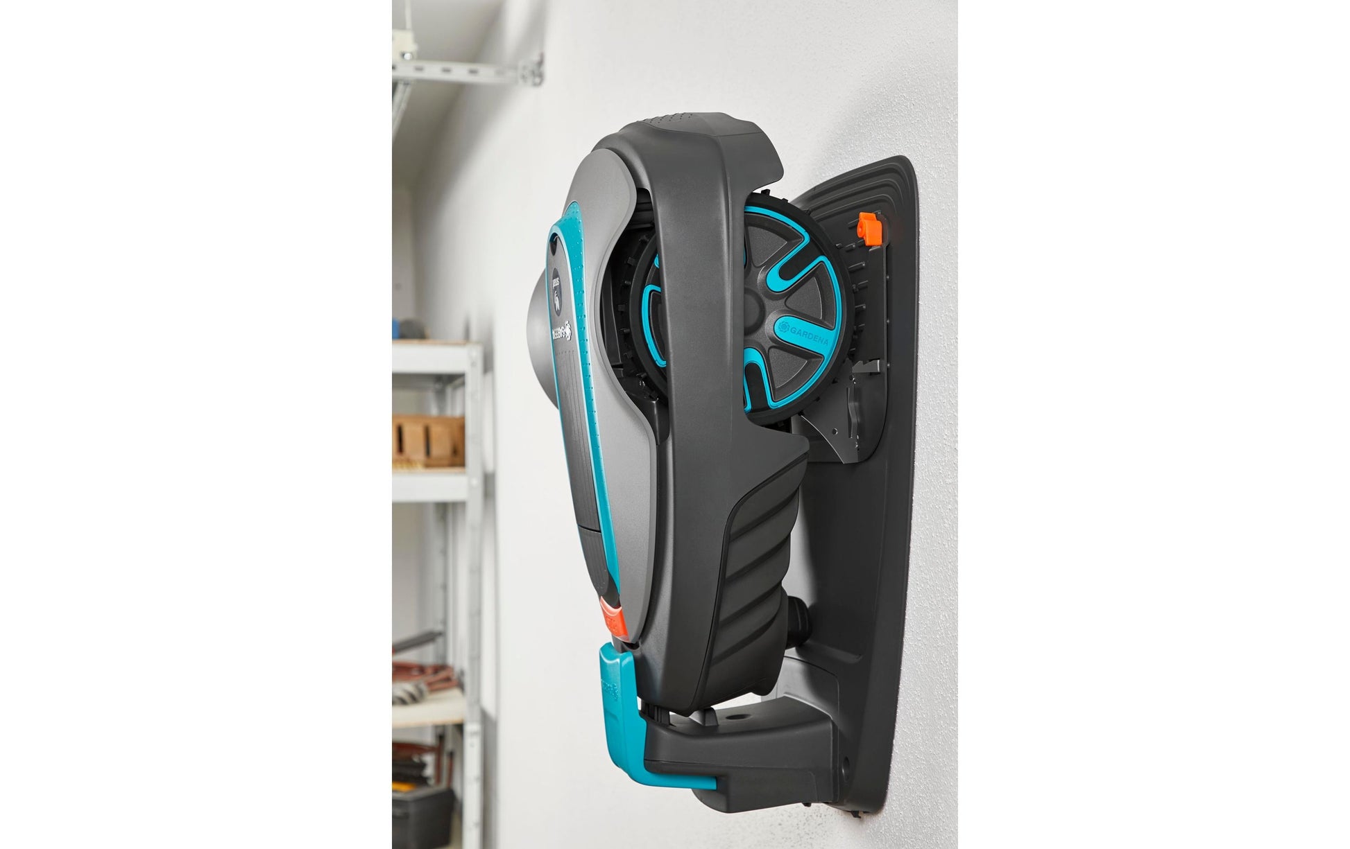 Gardena 4045-60 Wandhalterung – schwarz, Metall, für diverse SILENO-Modelle