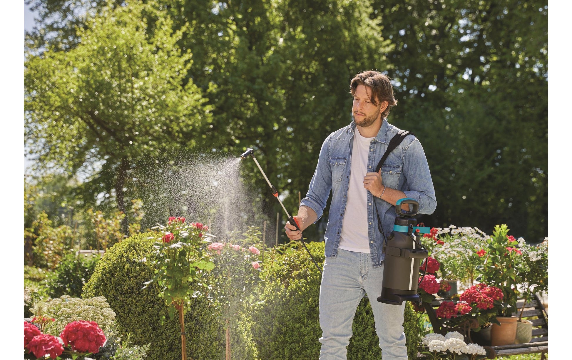 Gardena Drucksprüher EasyPump – 5 l – Rucksack – Kunststoff – schwarz