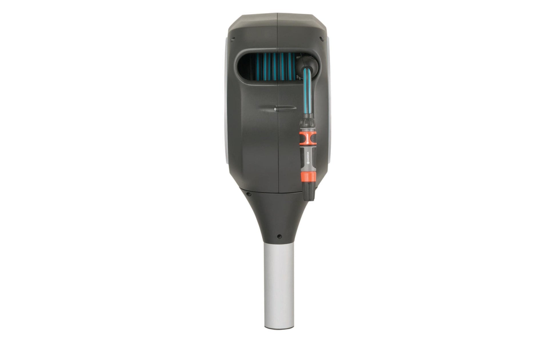 Gardena RollUp M Schlauchbox 20 m – mit Schlauch, automatisch, wetterfest, 360° schwenkbar, grau