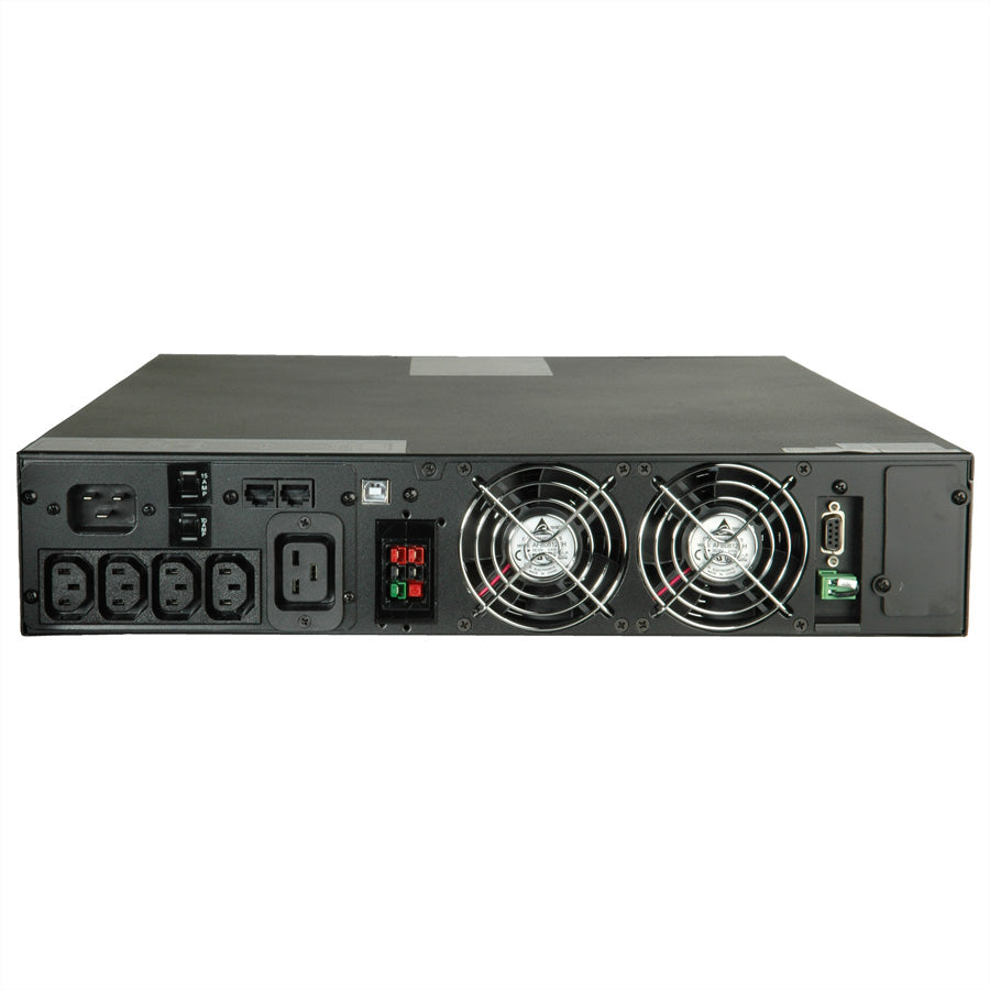 ROLINE ProSecure III 3000 RM2HE USV 3 kVA/2700 W Online – Rack 2U – C13×4, C19×1, Eingang IEC C20 – schwarz