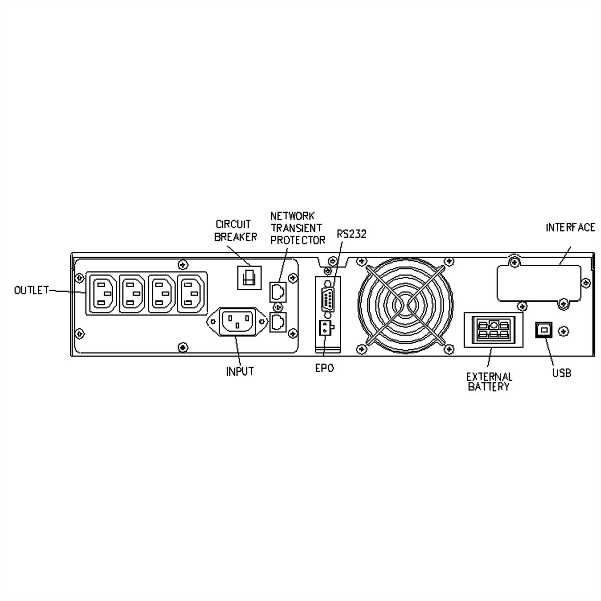 ROLINE ProSecure II 700 RM2HE USV 700 VA/490 W Online – 19" Rack 2U – C13×4 – Eingang IEC C14 – grau