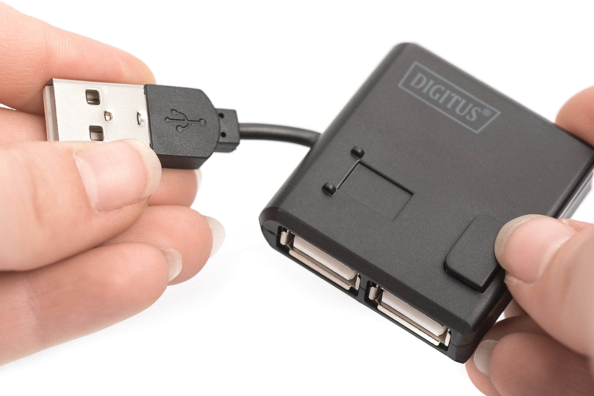 Digitus DA-70217 USB-Hub – USB 2.0, 4× USB-A, für Windows