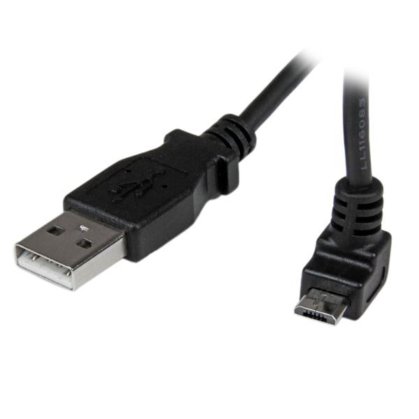 StarTech.com USB-A auf Micro-USB-B Kabel – USB 2.0 (480 Mbit/s) – 1 m – Abgewinkelt – Schwarz