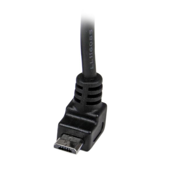 StarTech.com USB-A auf Micro-USB-B Kabel – USB 2.0 (480 Mbit/s) – 1 m – Abgewinkelt – Schwarz