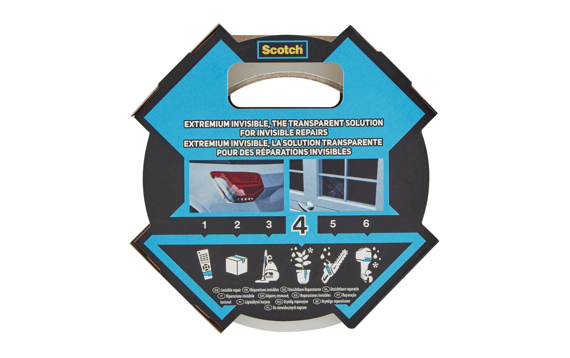 3M Extremium INVISIBLE H.P. Klebefilm klar – 48 mm × 20 m, UV-beständig, 1 Stück