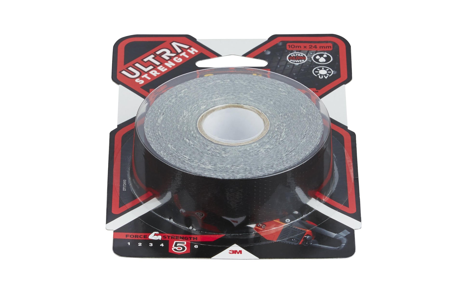 3M Scotch Extremium ULTRA H.P. Gewebeband/Gaffa – 24 mm × 10 m, schwarz, extra stark, wasserfest, UV-beständig