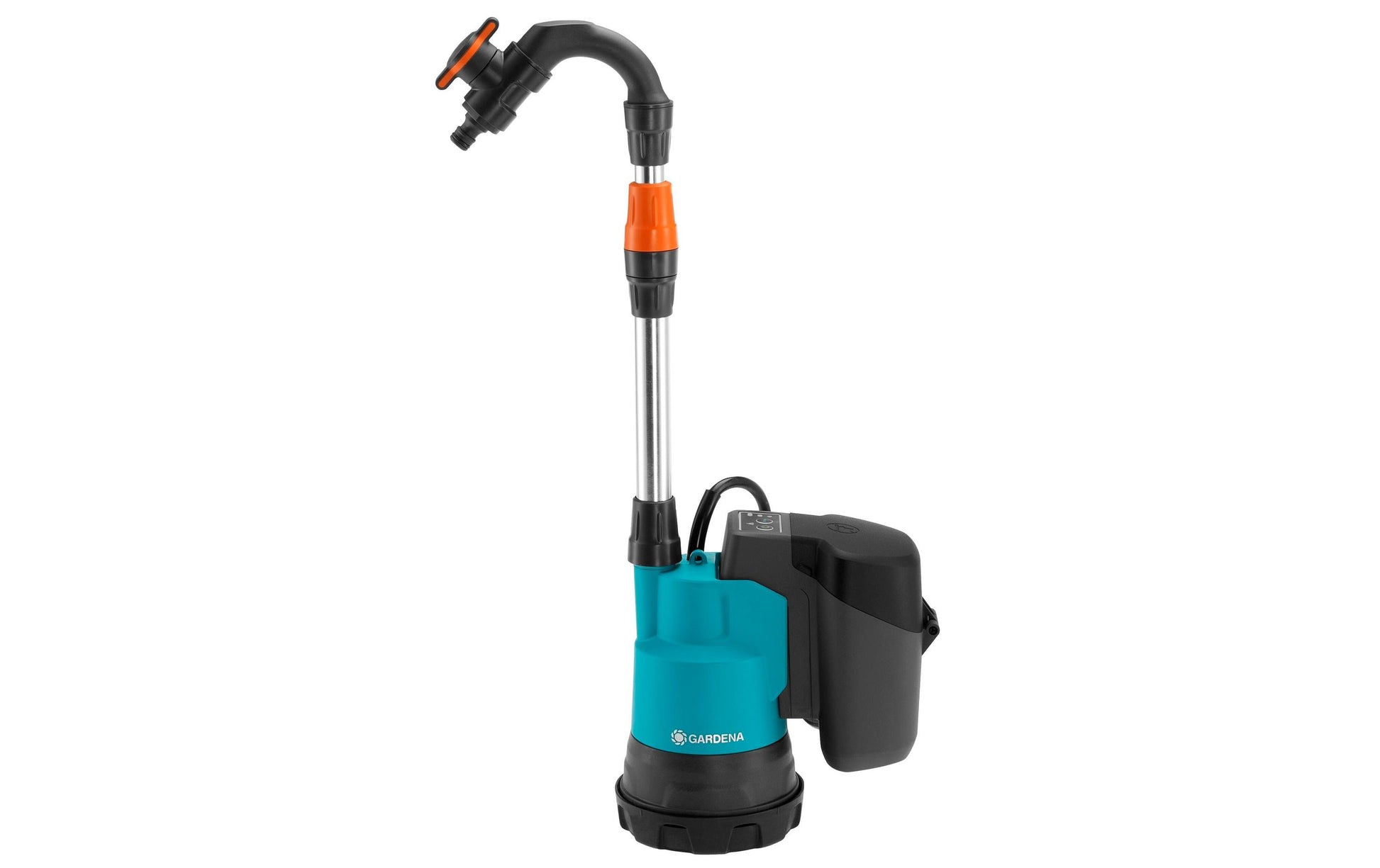 Gardena Regenfasspumpe – Akkubetrieb, Förderhöhe 20 m, Fördermenge 2000 l/h, für Bosch 18 V POWER FOR ALL