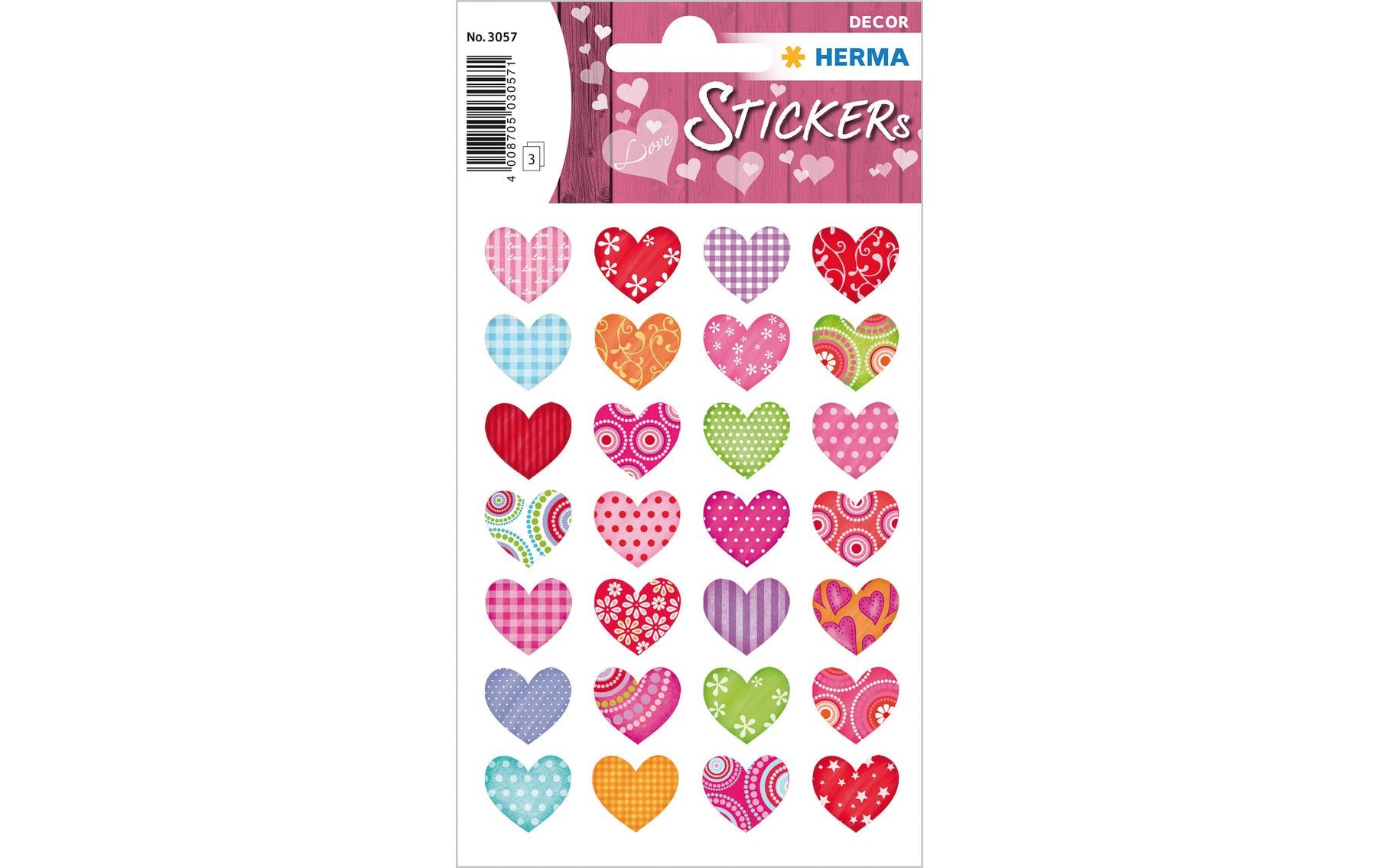 HERMA Schmucketiketten Decor – 84 × 120 mm – mehrfarbig – 84 Stk.