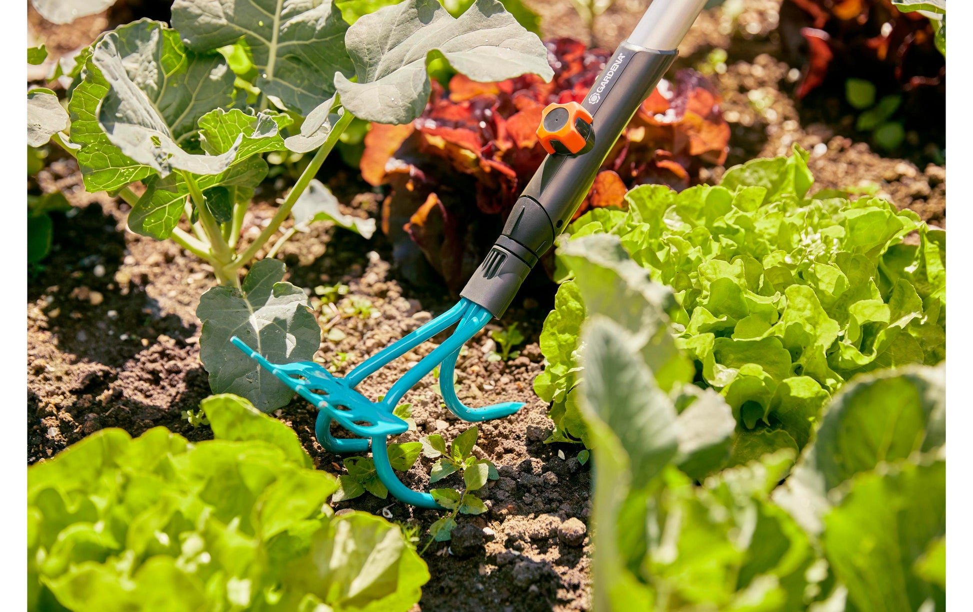 Gardena combisystem Grubber-Rechen – Arbeitsbreite 90 mm, mit Wechselkopf