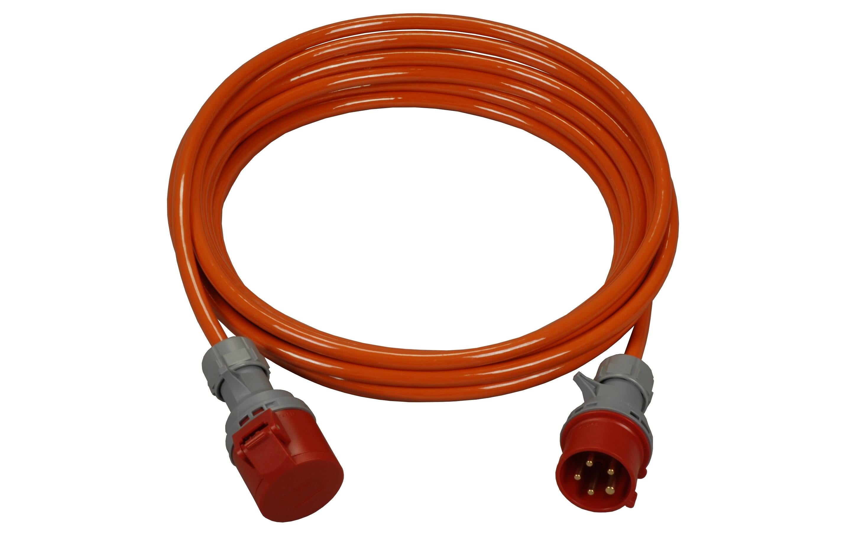 Spälti ag Netzkabel, CEE 16-5 auf CEE 16-5, 16 A, Aussenanwendung, 5 m, Orange