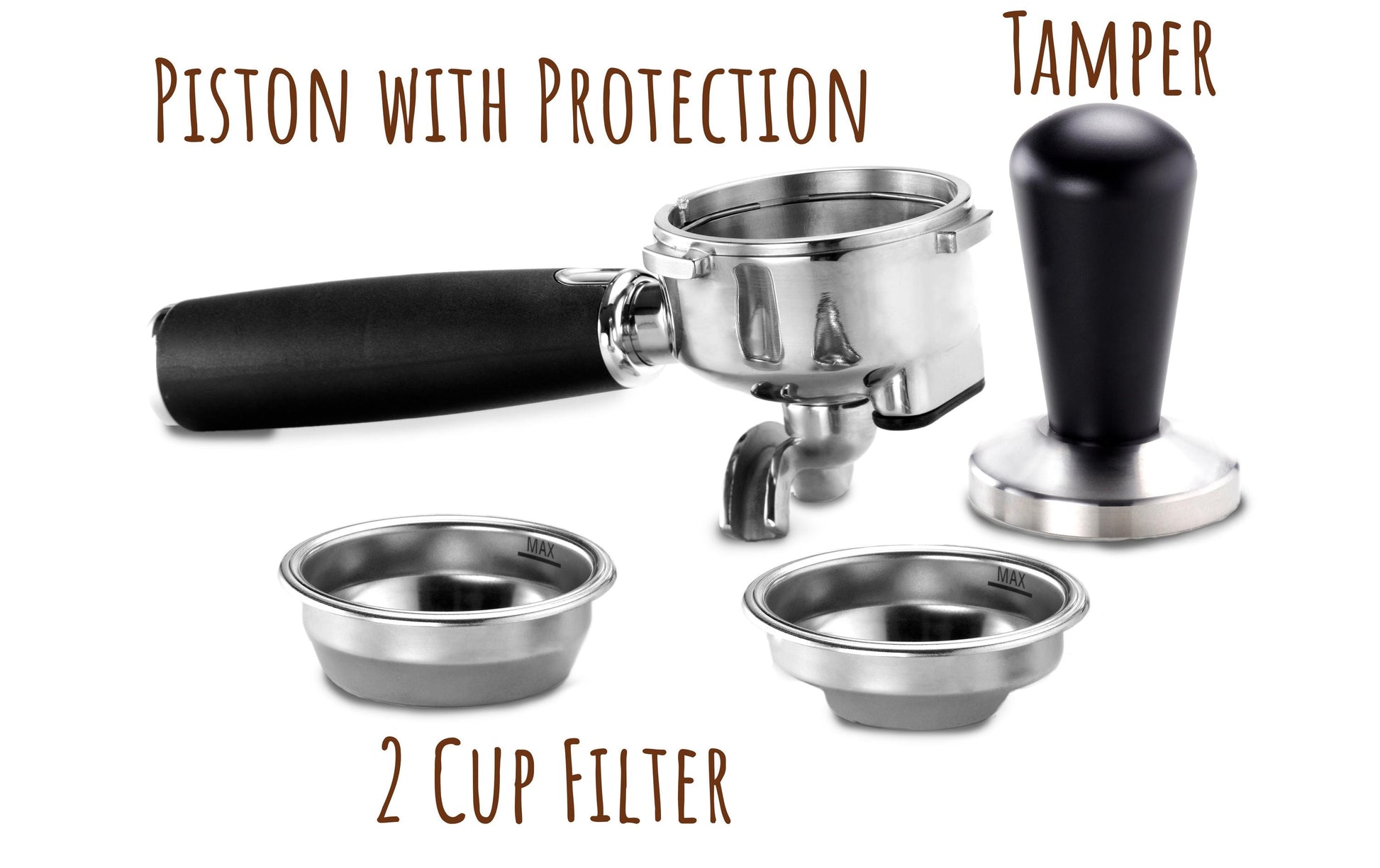 Trisa Barista Plus Espressomaschine (Siebträger) – 20 bar, 2,7 l, Milchschaumdüse, 28,0 × 41,0 × 32,5 cm