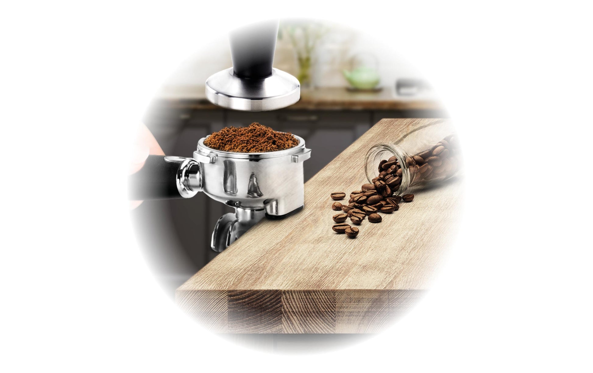 Trisa Barista Plus Espressomaschine (Siebträger) – 20 bar, 2,7 l, Milchschaumdüse, Grau, 28 × 41 × 32,5 cm