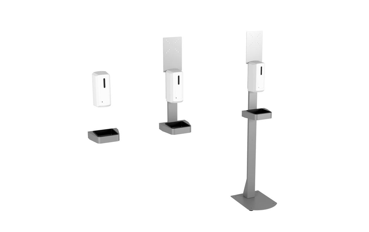 Multibrackets Automatischer Desinfektionsmittelständer – Standgerät – 1'000 ml, weiss, ABS