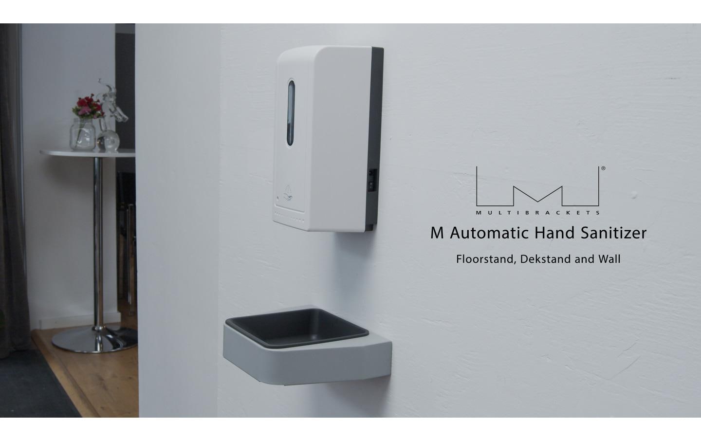 Multibrackets Automatischer Desinfektionsmittelständer – Standgerät – 1'000 ml, weiss, ABS