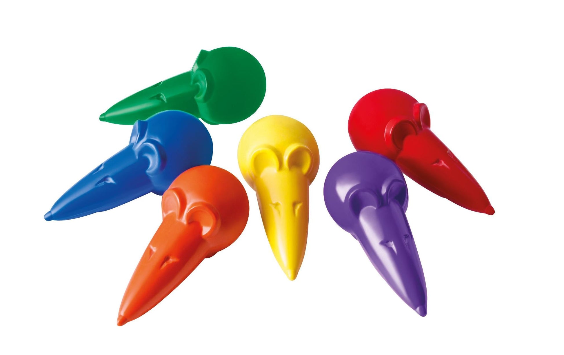 Pelikan Wachsmalstifte Mäuseform – mehrfarbig – 6 Stück – im Blister