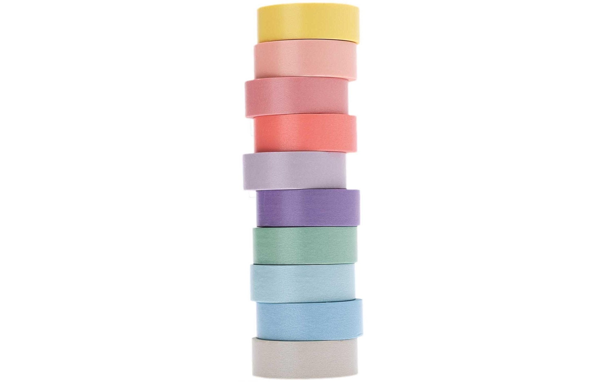 Rico Design Washi Tape – 15 mm × 5 m, mehrfarbig, wiederablösbar, 10 Rollen