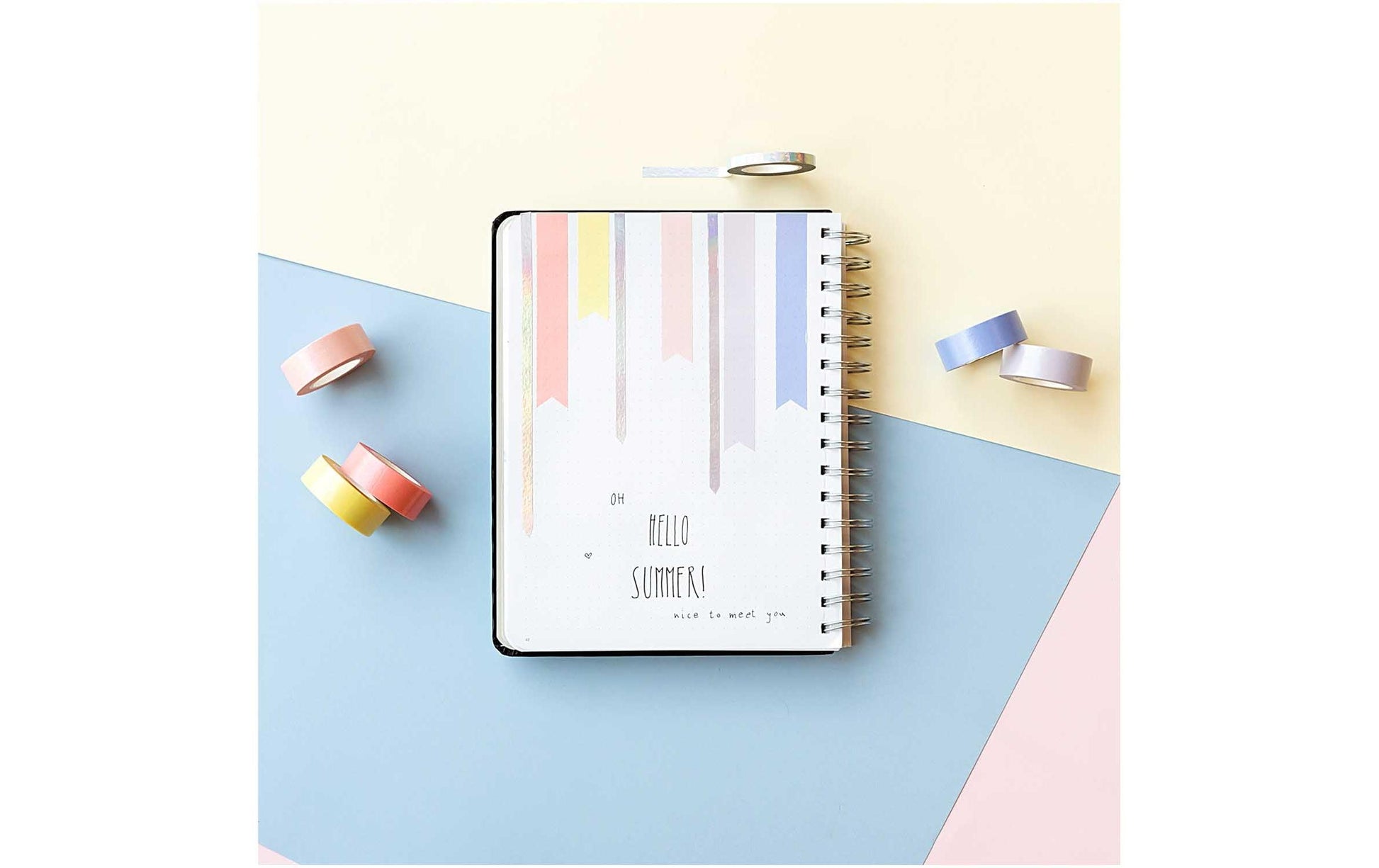 Rico Design Washi Tape – 15 mm × 5 m, mehrfarbig, wiederablösbar, 10 Rollen