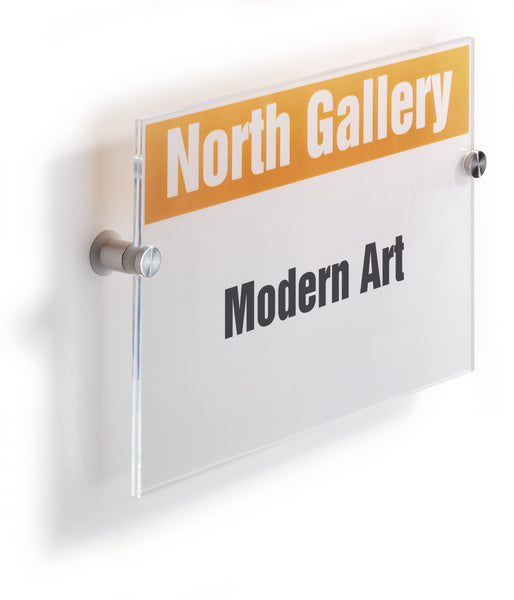 Durable Crystal Sign Türschild – 210 × 297 mm – Acryl – Transparent – 1 Stk.