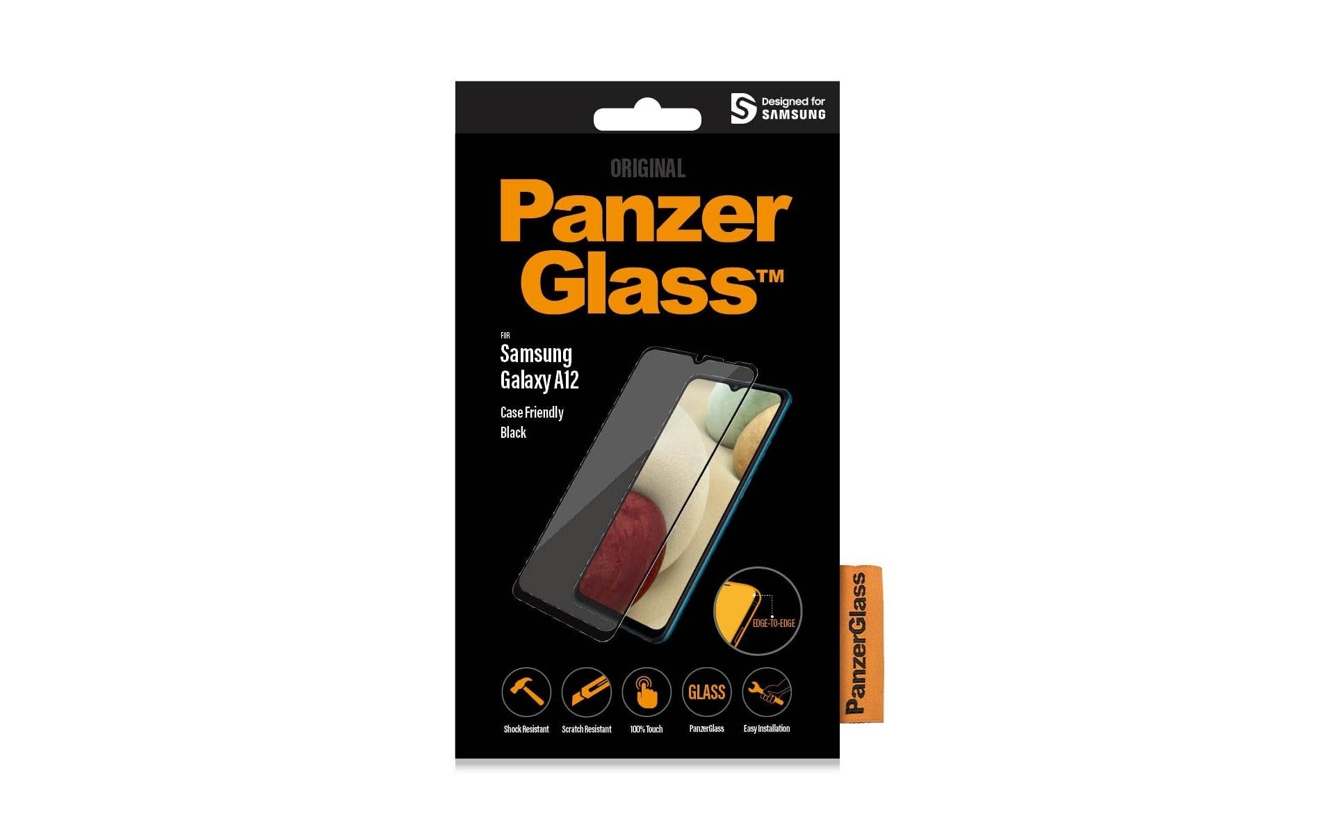 PanzerGlass Displayschutz (Panzerglas), Case Friendly – für Galaxy A12